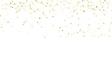 Konfeti ve altın kurdelelerle kutlama şablonu. Lüks tebrik kartı.