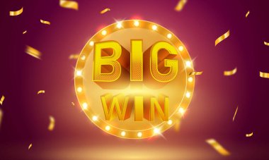 Büyük kazanç Kumarhane Lüks VIP davetiyesi Konfeti Kutlama Partisi Kumarhane arkaplanı.