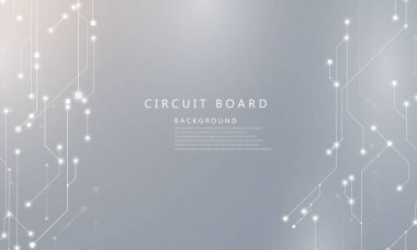 Dinamik ve soyut gri arkaplan posteri. teknoloji veri ağı Vektör illüstrasyonu.