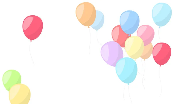 Ballonnen Concept Ontwerp Sjabloon Vakantie Promotie Achtergrond Celebration Vector Illustratie — Stockvector