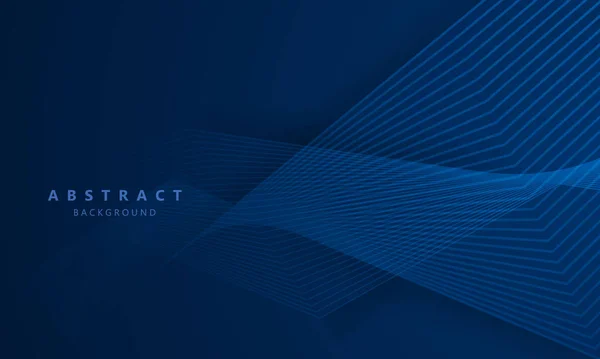Abstract Blauwe Achtergrond Poster Met Dynamiek Technologie Netwerk Vector Illustratie — Stockvector