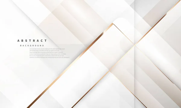 Abstract Achtergrond Luxe Wit Goud Modern — Stockvector