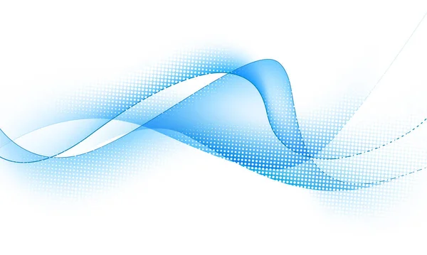 ダイナミック付きアブストラクトブルーの背景ポスター テクノロジーネットワーク ベクターイラスト — ストックベクタ