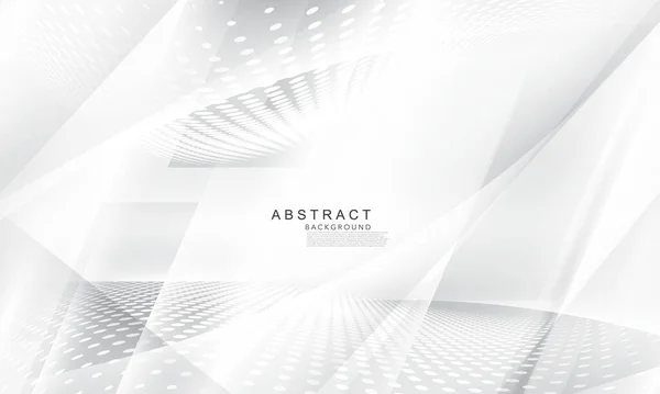Poster Latar Belakang Putih Abstrak Dengan Dinamis Ilustrasi Jaringan Teknologi - Stok Vektor