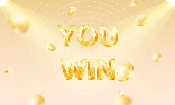 Wygrałeś Casino Luxury Vip Zaproszenie Celebration Party Gambling Banner Tło — Wektor stockowy