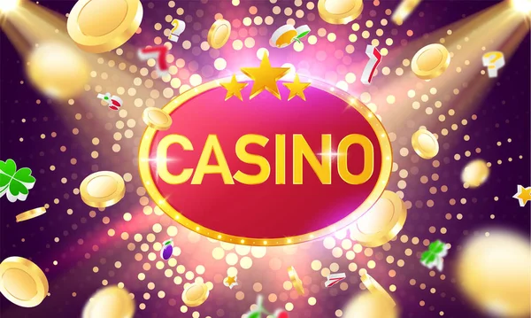Online Casino Smartphone Eller Mobiltelefon Spelmaskin Casino Chips Flyger Realistiska — Stock vektor