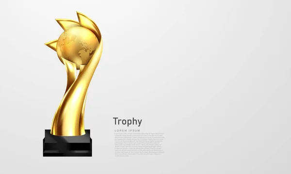 Trophy Cup Winner Award Banner Vector Illustration — 스톡 벡터