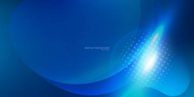 Dinamik ve soyut mavi arkaplan posteri. teknoloji ağı Vektör illüstrasyonu.