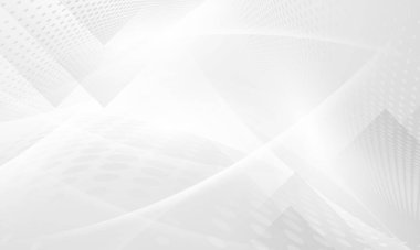 Dinamik ve soyut beyaz arkaplan posteri. teknoloji ağı Vektör illüstrasyonu.