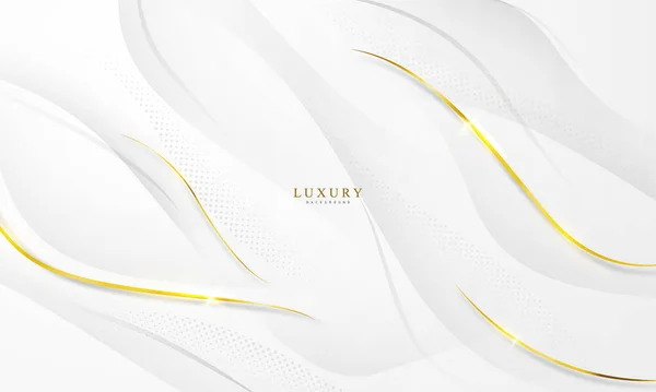 Abstraktní Pozadí Luxusní Bílé Zlato Moderní — Stockový vektor