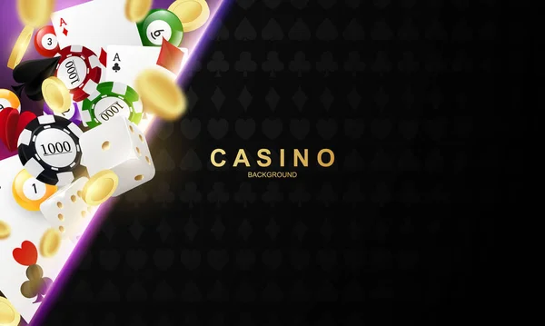 Casino Online Smartphone Eller Mobiltelefon Spelmaskin Casino Chips Flyger Realistiska — Stock vektor