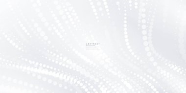 Soyut beyaz ve gri arkaplan Modern Yarıton Dalga Arkaplan Tasarımı