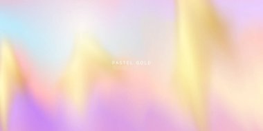 Altın soyut yatay pastel hologramda arkaplan tasarımı