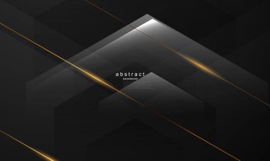 Soyut bir arka planda, VIP dinamiği olan siyah bir afişin güzelliği..