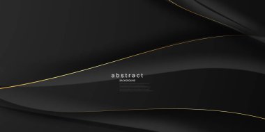 Soyut bir arka planda, VIP dinamiği olan siyah bir afişin güzelliği..