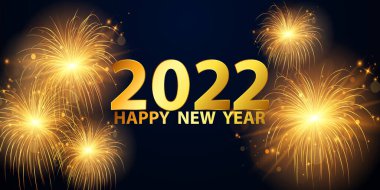 2022 Mutlu Yıllar Altın zemin ve Noel temalı kutlama partisi afişi ve kartları.