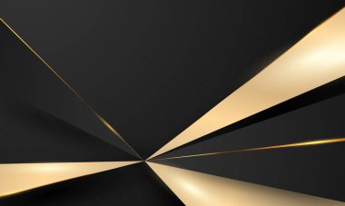 Soyut arka planda, dinamik ve lüks siyah altın posterin ihtişamı.