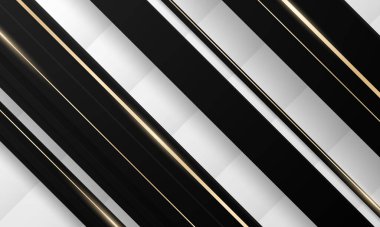 Lüks siyah-beyaz altın posterin güzelliği soyut arka planda dinamik