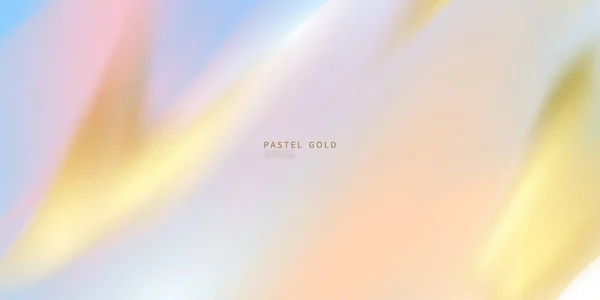 Achtergrondontwerp Gouden Abstract Horizontaal Pastelhologram — Stockvector