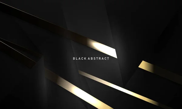 Belleza Póster Negro Dorado Sobre Fondo Abstracto Con Una Dinámica — Archivo Imágenes Vectoriales
