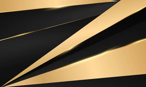 Fényűző Luxus Fekete Arany Poszter Elvont Háttér Dinamikus — Stock Vector