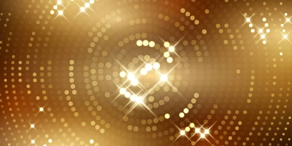 Golden Glitter Effect Golden Background Celebration — Stock Vector