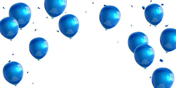 Πανό Εορτασμού Κόμμα Φόντο Μπλε Μπαλόνια Χρώμα Πώληση Εικονογράφηση Διάνυσμα — Διανυσματικό Αρχείο