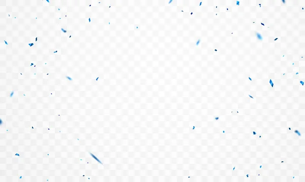 Шаблон Святкування Фону Конфітті Синьою Стрічкою — стоковий вектор