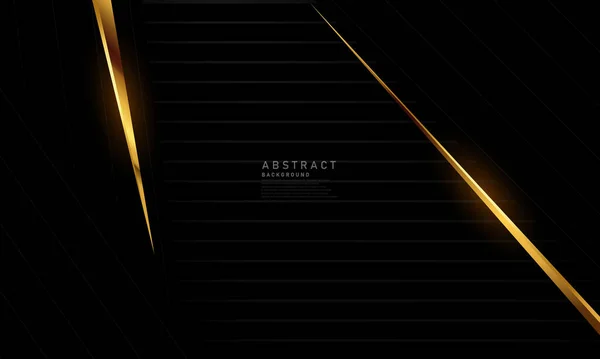 Vipプレミアムダイナミックと抽象的な背景に金の黒いポスターの美しさ — ストックベクタ