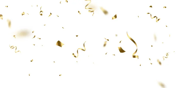Modèle Fond Célébration Avec Des Confettis Des Rubans Carte Riche — Image vectorielle