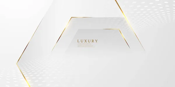 Soyut beyaz ve gri arkaplan ve muhteşem altın çizgili dekorasyon. Lüks..