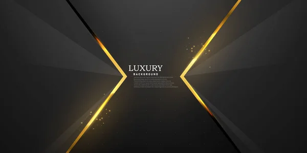 Esplendor Luxo Pôster Ouro Preto Fundo Abstrato Com Dinâmica — Vetor de Stock