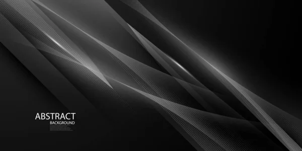 Zwart Abstract Patroon Dynamische Achtergrond Poster Versierd Met Mooie Witte — Stockvector