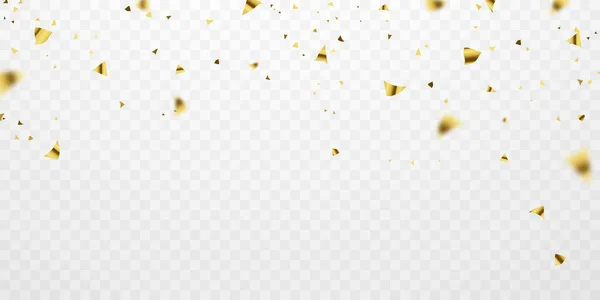 Святкування Фонового Шаблону Конфетті Золотими Стрічками Розкішна Вітальна Листівка Багата — стоковий вектор
