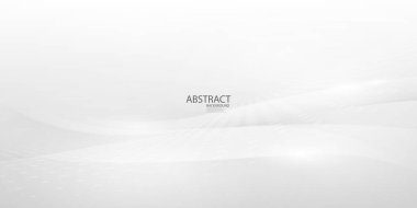 Soyut beyaz ve gri arkaplan Modern Yarıton Dalga Arkaplan Tasarımı