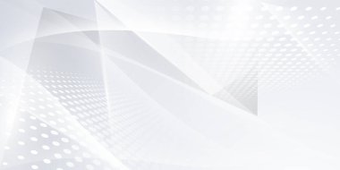 Soyut beyaz ve gri arkaplan Modern Yarıton Dalga Arkaplan Tasarımı