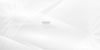 Soyut beyaz ve gri arkaplan Modern Yarıton Dalga Arkaplan Tasarımı