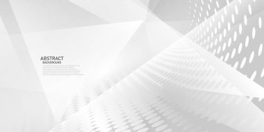 Soyut beyaz ve gri arkaplan Modern Yarıton Dalga Arkaplan Tasarımı