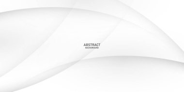 Soyut beyaz ve gri arkaplan Modern Yarıton Dalga Arkaplan Tasarımı