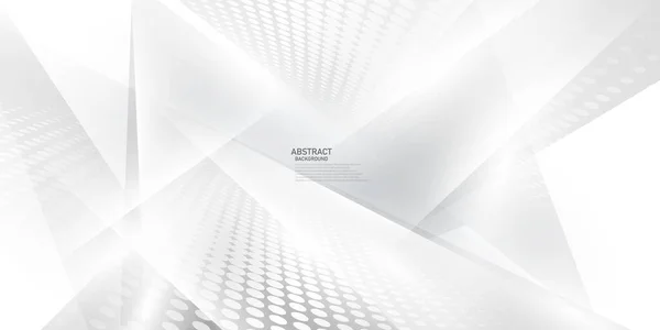 Abstrakt Vit Och Grå Bakgrund Modern Halftone Wave Bakgrund Design — Stock vektor