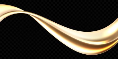 Siyah soyut arkaplanda lüks altın kumaş