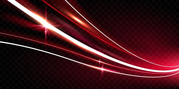Cartaz Fundo Linha Vermelha Velocidade Abstrata Com Dinâmica Efeito Luz — Vetor de Stock