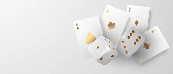 Dice Casino Chips Flying Realistic Tokens Gambling Cash Roulette Poker — Stock Vector