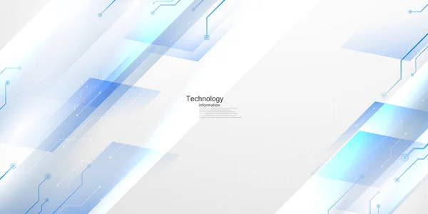 Abstraktní Světle Modrý Bílý Pozadí Plakát Dynamickou Technologií Sítě Vektorové — Stockový vektor