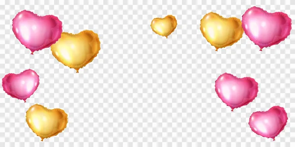 Концепция Воздушных Шаров Сердца Дизайн Шаблон Праздник Днем Святого Валентина — стоковый вектор