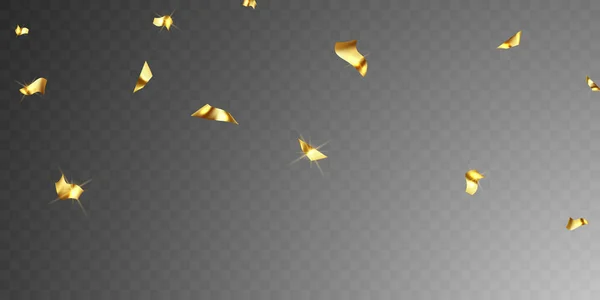 Шаблон Святкування Фону Конфетті Золотою Стрічкою Розкішна Вітальна Листівка — стоковий вектор