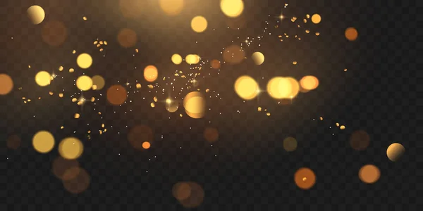 Krásné Zlaté Třpytky Hvězdy Abstraktním Šedém Pozadí Použití Pro Oslavu — Stockový vektor