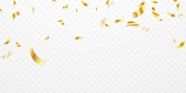 Векторный Фон Конфетти Элегантный Золотой Цвет Вечеринок Торжеств — стоковое фото