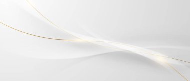 Soyut arka plan parlak altın çizgileri olan lüks bir yer. Şablon ve pankart için vektör illüstrasyonu