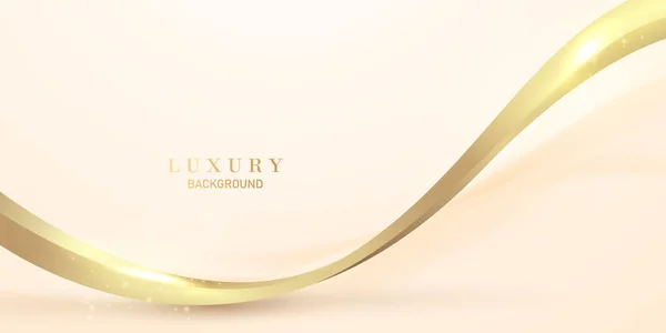 Golden Luxury Background Elegant Golden Line Elements Modern Abstract Vector — Stockfoto